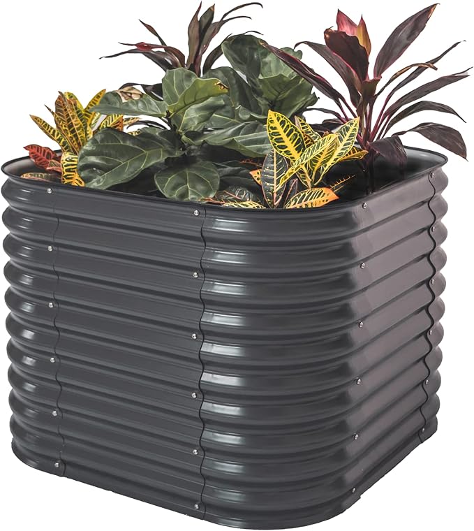 32" Extra Tall Raised Garden Bed Kits, 3.5 x 3.5 x 2.7ft Raised Planter Box by VegoGarden