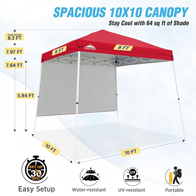 EAGLE PEAK 10x10 Pop Up Canopy Tent - Image 3