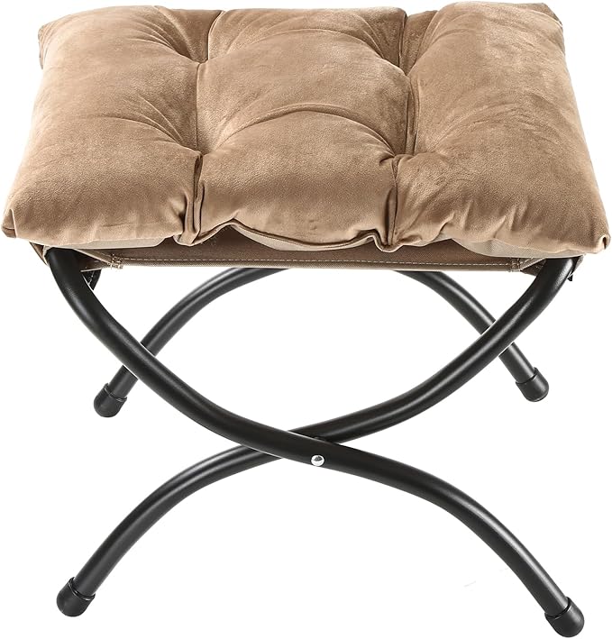 15" Foldable Foot Stool Ottoman by WELL-STRONG