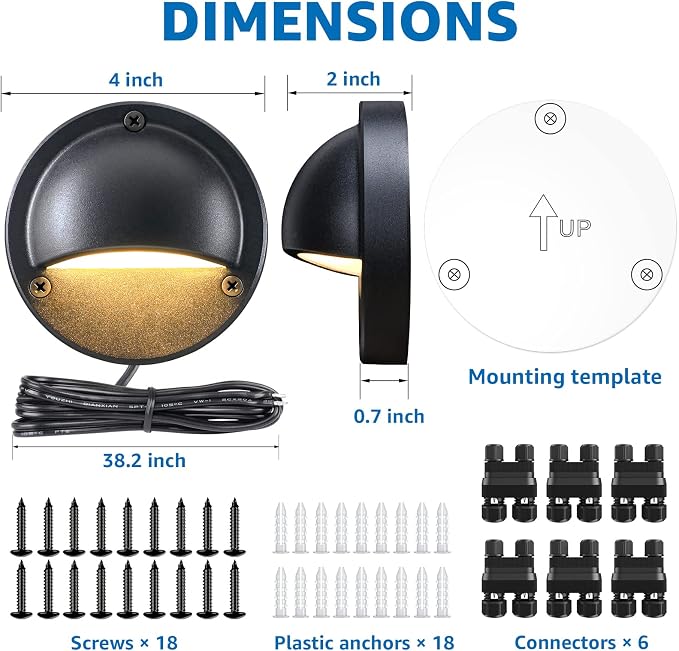 SUNVIE 5W LED Low Voltage Deck Lights, 12-24V Step Lights Outdoor - Image 7