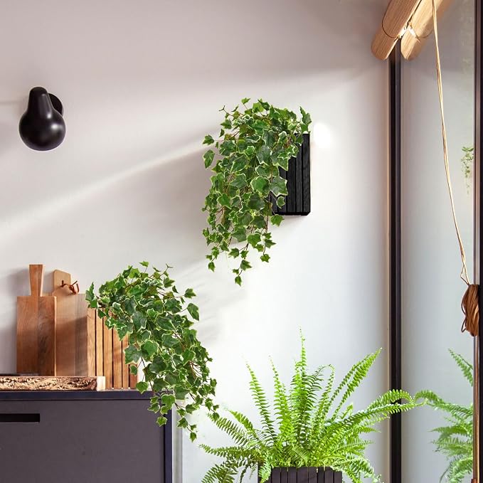 Hollyone 2pcs Artificial Hanging Plants 24" Fake Ivy Vine Faux Ivy Leaves - Image 3