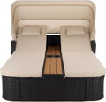 SAFAVIEH Outdoor Patio Furniture Collection – Victoria Black & Taupe Double by SAFAVIEH