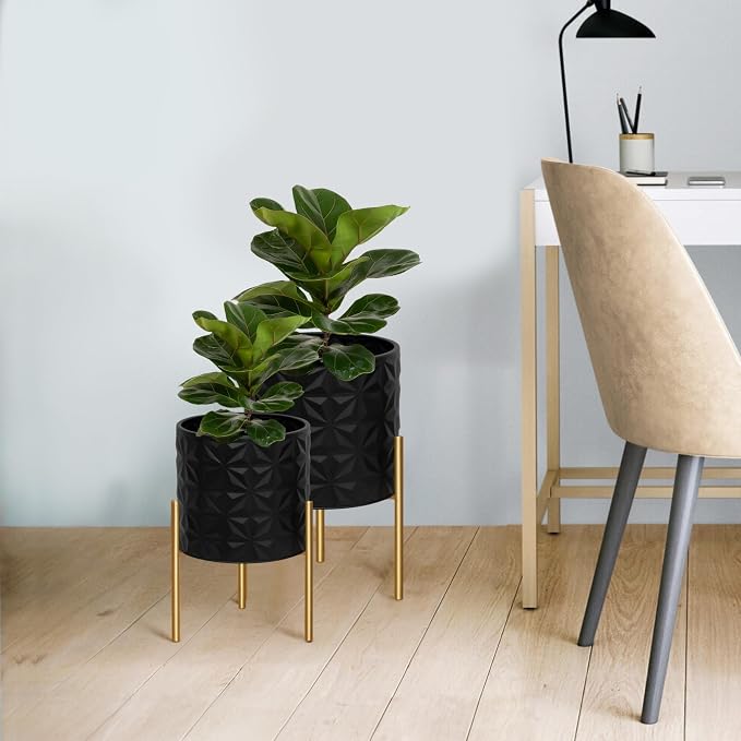 ARNIS Modern Planter Pots, Decorative Planters, Metal Pots - Image 2