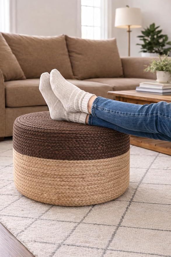 S & L Homes Pouf Ottoman - Image 2