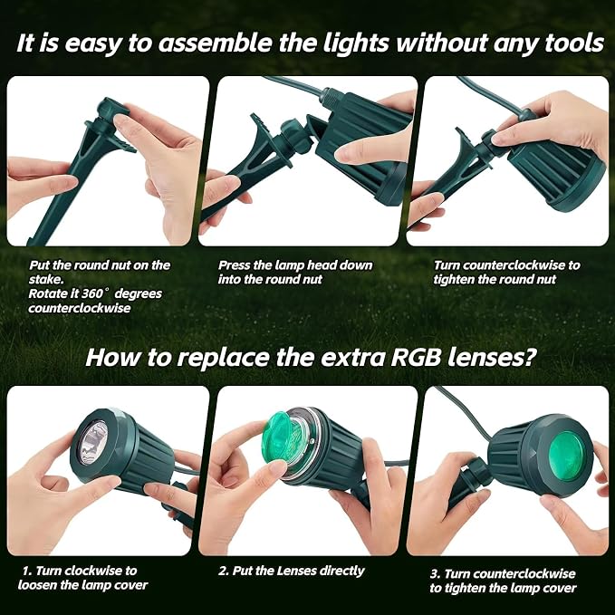 Spotlight Outdoor – 120V Plug-in, 2700K Warm White LED Landscape Spot Lights - Image 9