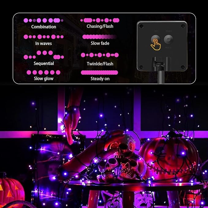 4 Pack Solar String Lights Outdoor, 400 LED Extra-Long 156 FT Solar Lights - Image 5