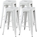 Yaheetech 30 Inch Metal Bar Stools Set of 4, Bar Height Backless Bartools by Yaheetech