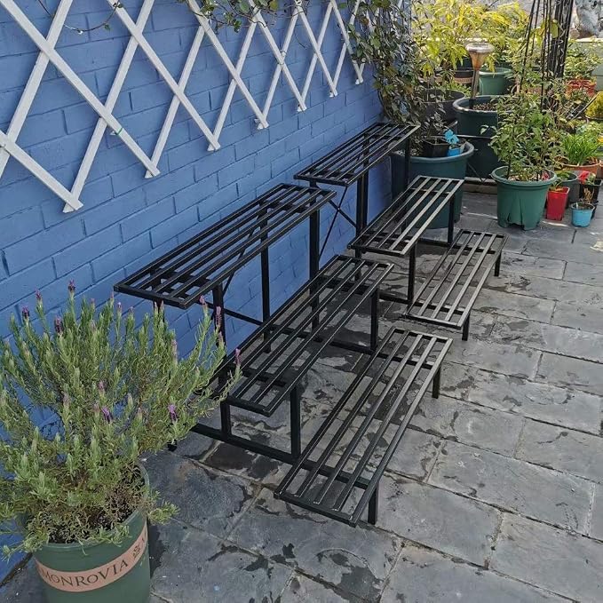 Zhongma 3 Tier Sturdy Metal Plant Stand, L35.43 x W26 x H23.6 inch, Heavy Duty - Image 5