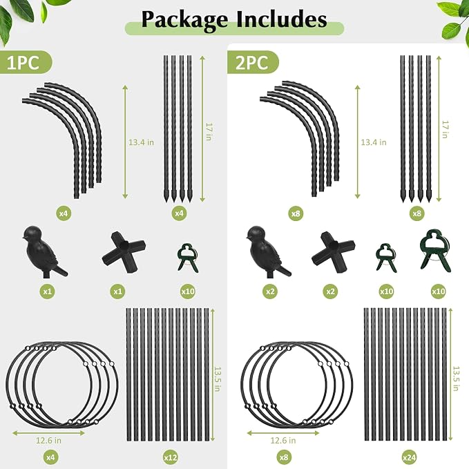 Garden Obelisk Trellis for Climbing Plants Outdoor, 6.2 FT Tomato Cage - Image 9