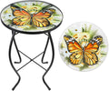 VCUTEKA Patio Side Table Outdoor Accent Table Small Mosaic Table Coffee Table by VCUTEKA