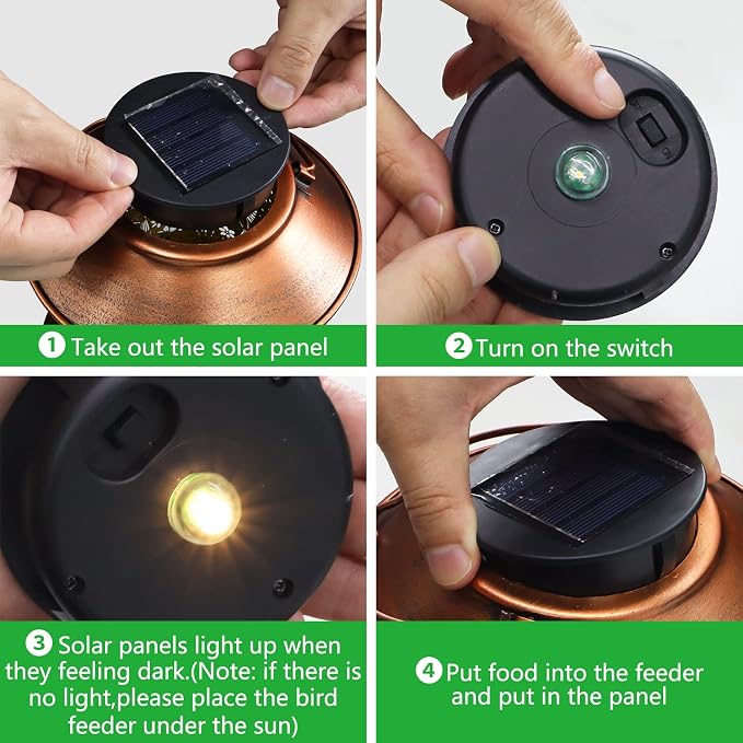 Bird Feeders for Outdoors Hummingbird Solar Lanterns Outdoor Waterproof Garden - Image 4