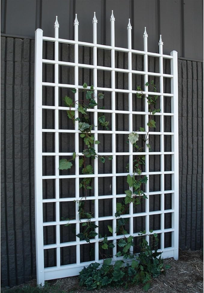 Dura-Trel Winchester Vinyl Trellis, Outdoor Plant Support Frame, Use Against - Image 9
