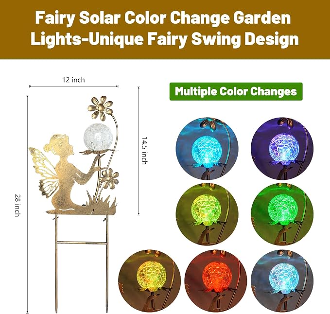 HONGLAND Solar Lights Fairy Garden Decor - Image 2