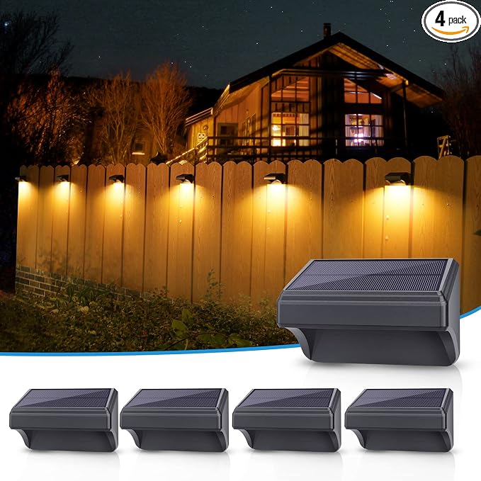 Aulanto Solar Led Deck Lights, Warm White & RGB Modes, Outdoor Waterproof by Aulanto
