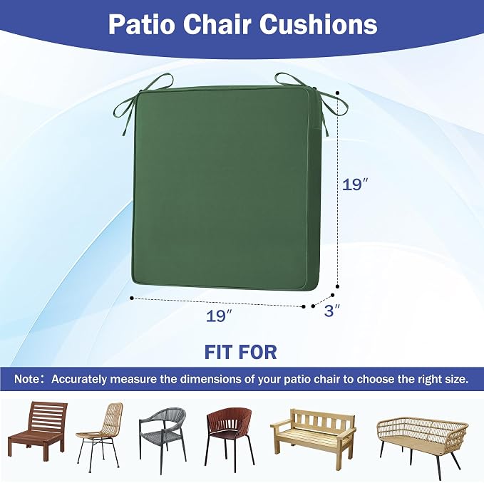 Patio Chair Cushions, Waterproof Outdoor Cushions - Image 2