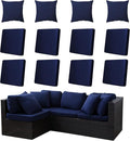 12-Piece Outdoor Cushion & Pillow Cover Set, 8 Seat Covers + 4 Pillow Covers by Unknown