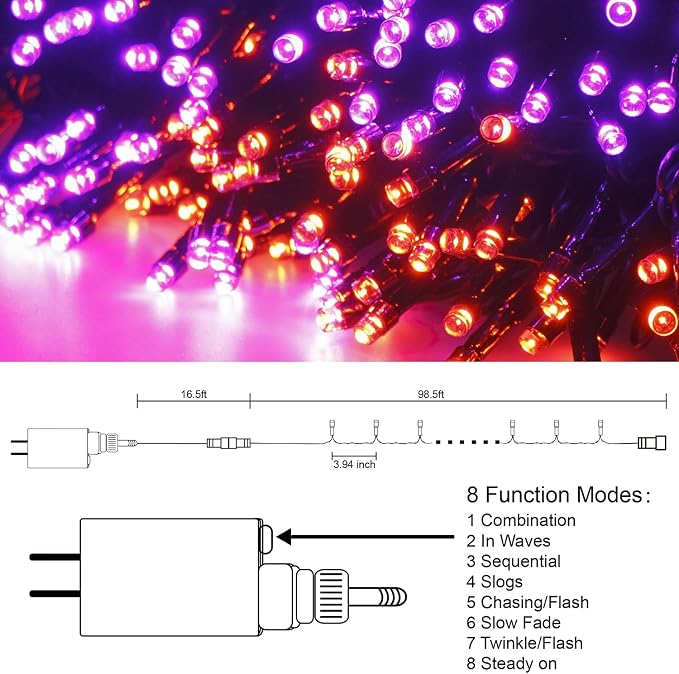 300 LED Halloween String Lights, 98.5FT - Image 3
