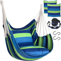 Halalona Hammock Chair Hanging Hammock Chair Rope Swing 2 Cushions by Halalona