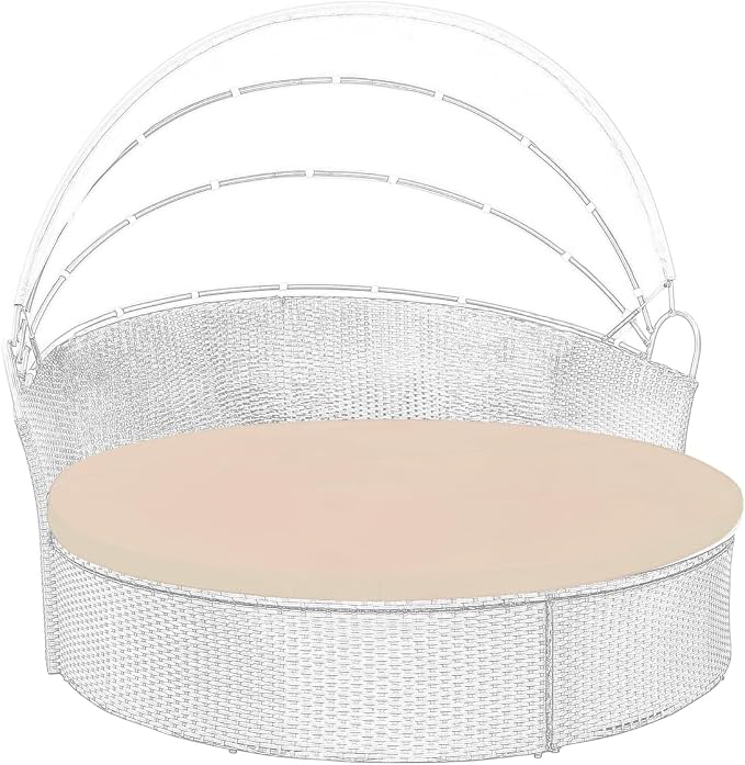 Outdoor Sunproof Waterproof Round Bed Cover, Replacement Patio Furniture Daybed by FSJITF