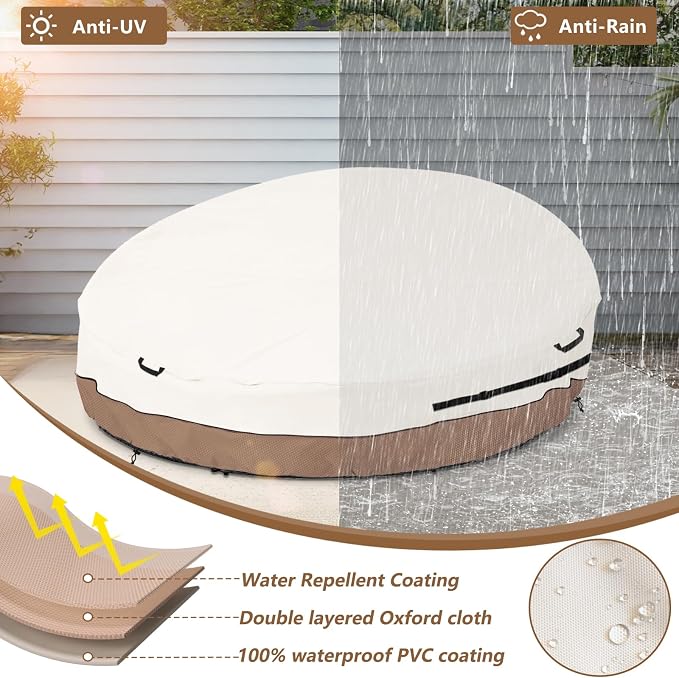 Heavy Duty 600D Waterproof Outdoor Daybed Cover - Image 4