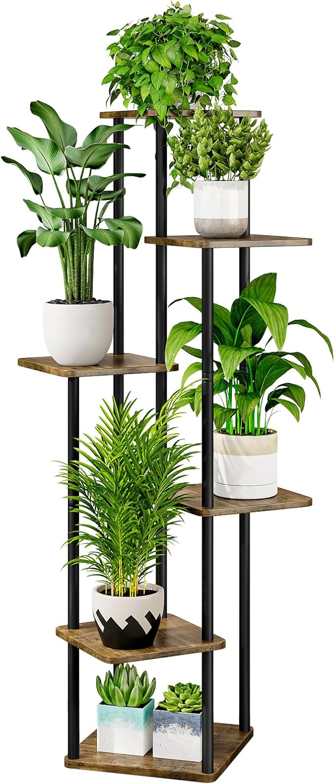 AZERPIAN Plant Stand 6 Tier Indoor Metal Flower Shelf by AZERPIAN