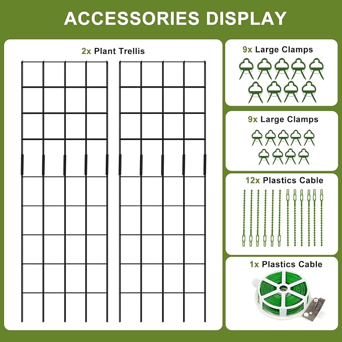 Cucumber Trellis 2 Pack, Twist Ties - Image 9