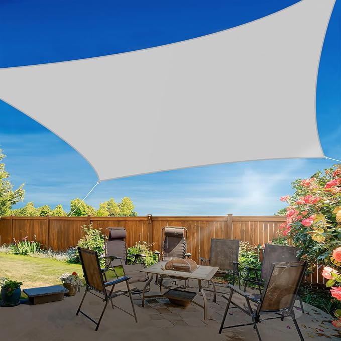 Coarbor 10'x20' Waterproof Sun Shade Sail Rectangle Canopy Shade Cover - Image 7
