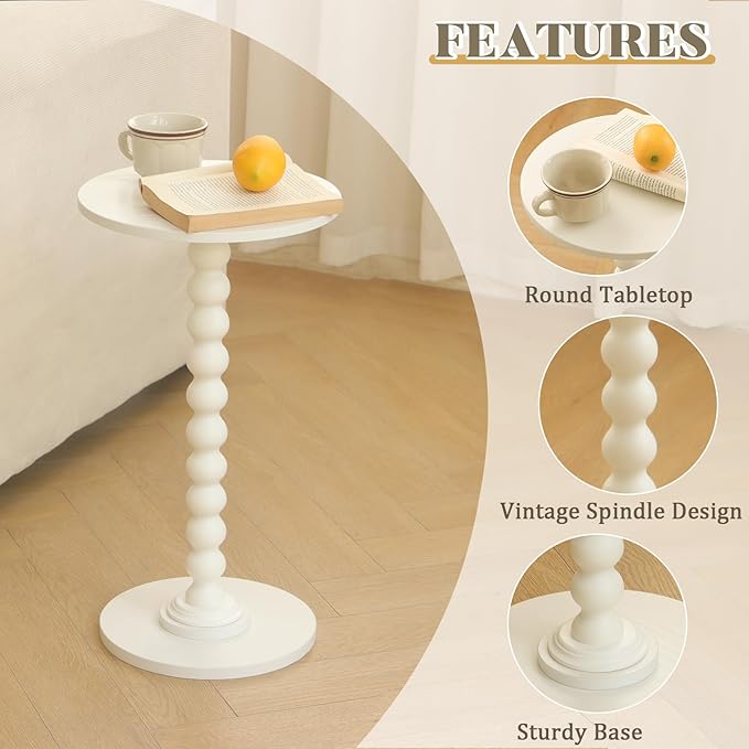 Round Side Table, Small Drink Table - Image 5
