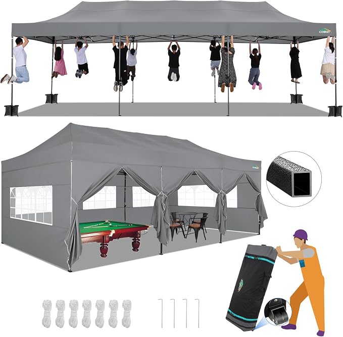 COBIZI 10x30 Pop up Canopy Tent 10x30 Canopy by COBIZI