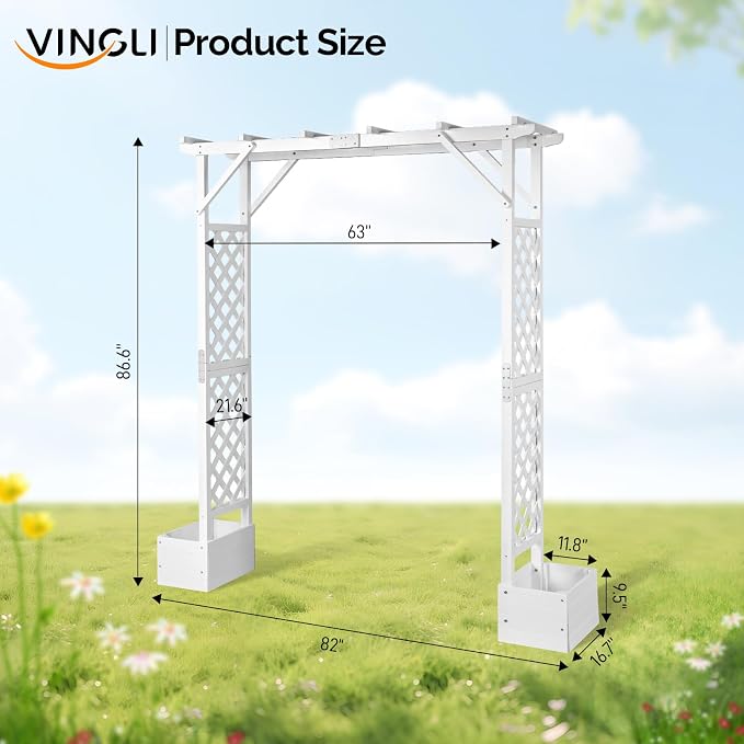 VINGLI Wooden Garden Arbor - Image 3