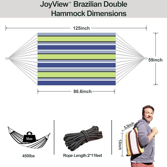 JoyView Brazilian Double Hammock - Image 2