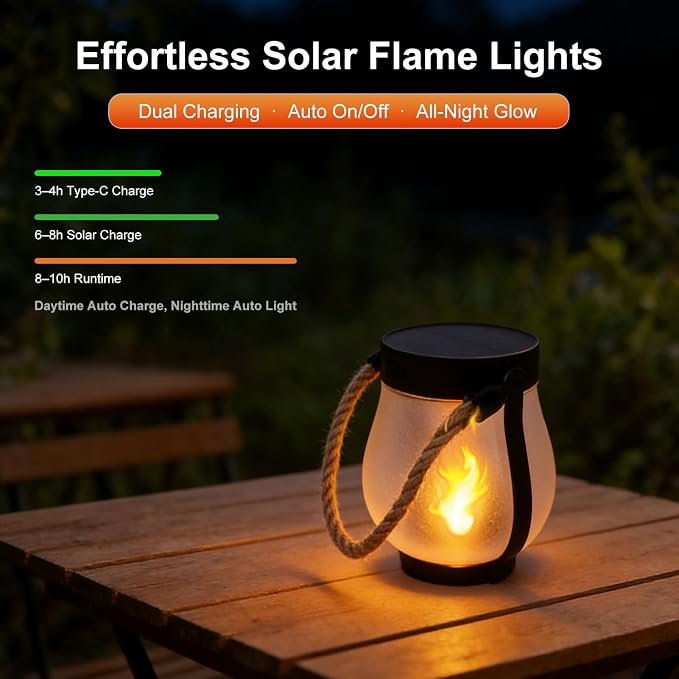 Solar Lanterns Outdoor Waterproof 4 Pack, Outdoor Solar Lanterns - Image 3