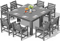 SERWALL Patio Dining Sets for 8, Outdoor Dining Sets for 8 Person by SERWALL