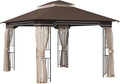 Outsunny 10' x 12' Patio Gazebo, Double Roof Outdoor Canopy Shelter by Outsunny