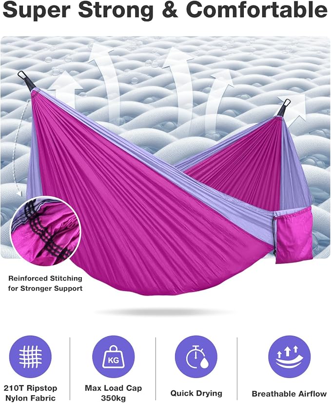 MOSFiATA Camping Hammock, Heavy Duty up to 700lbs - Image 6