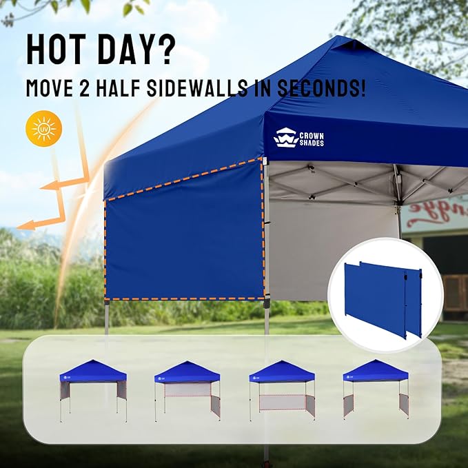 CROWN SHADES 10x10 Pop up Canopy Tent Instant Canopy - Image 4
