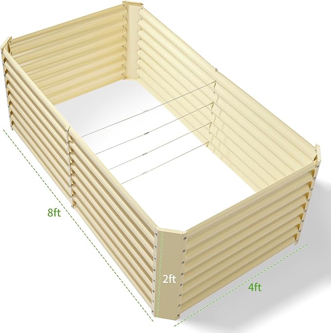 Land Guard 8×4×2ft Galvanized Raised Garden Bed, Planter Boxes Outdoor - Image 2