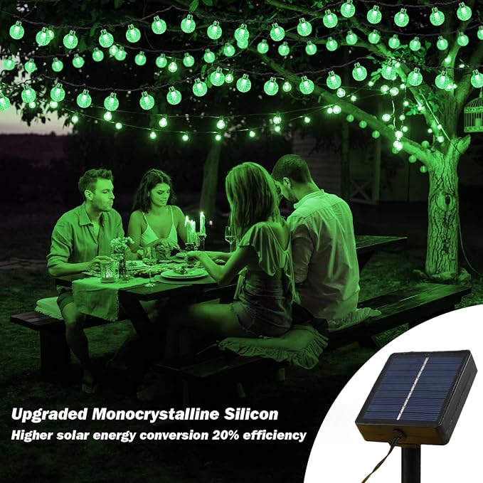 Solar Lights Outdoor Waterproof, 2 Pack Total 120LED 72FT Solar String Lights - Image 6