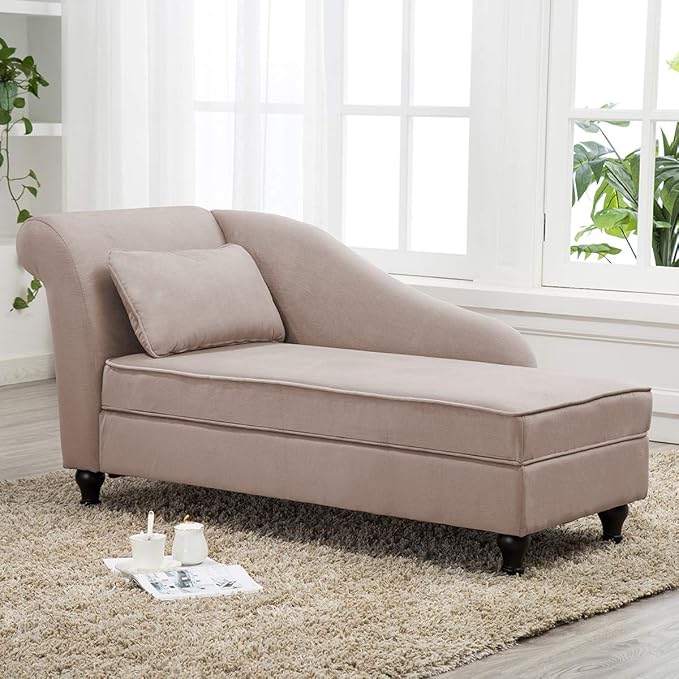 Yongqiang Storage Chaise Lounge Indoor Upholstered Sofa Recliner Lounge Chair by lightupyourlife