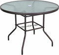 Garden Elements Outdoor Patio Furniture, Round Dining Table, Steel Base and Rim by GardenElements