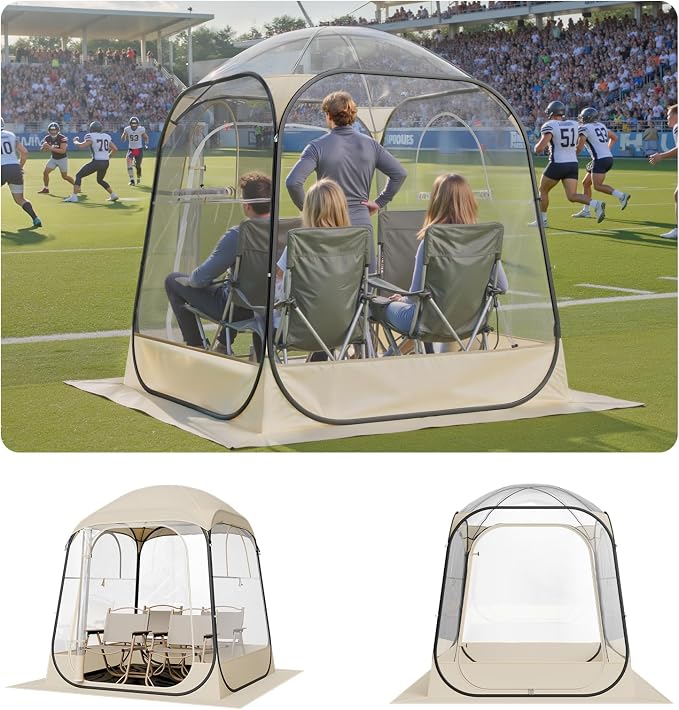 VEVOR Pop up Sports Tent, 8 Sizes Optional Clear Bubble Tent by VEVOR