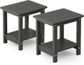 YEFU Outdoor Side Table for Patio: 16" HIPS Weather by YEFU