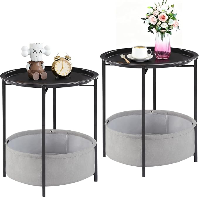 VECELO Round Side/End Table by VECELO