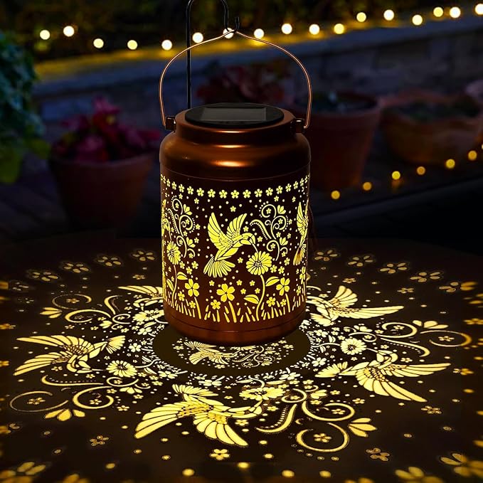 Hummingbird Solar Lanterns Outdoor Garden Decor Solar Lights Waterproof by Dialans