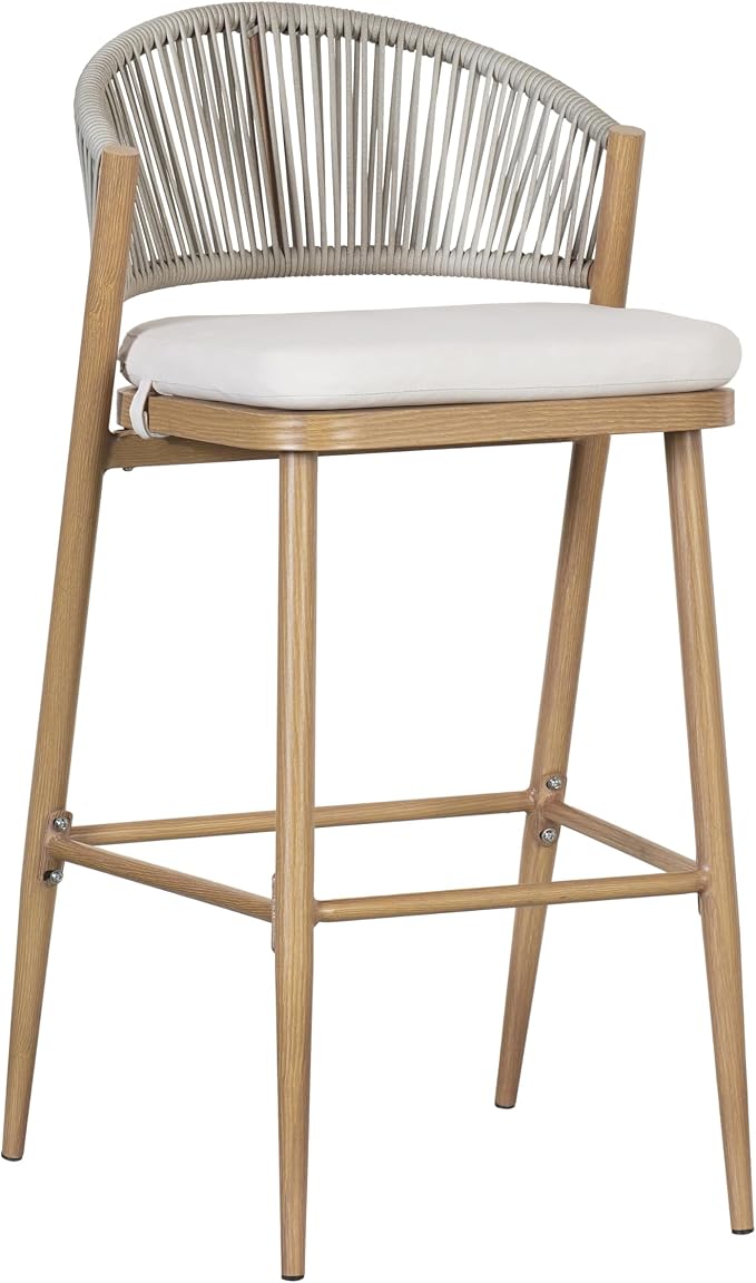 Christopher Knight Home Hearth 30.25" Patio Barstools Set of 2, Woven Wicker - Image 9