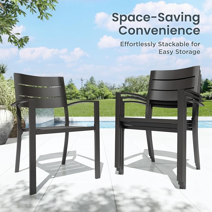 PHI VILLA 5 Pieces Outdoor Patio Dining Set - Image 2
