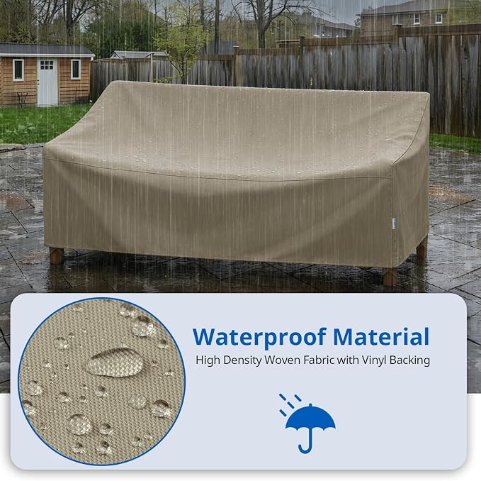 SunPatio Outdoor Sofa Cover Waterproof, Heavy Duty Couch Cover 93.5 Inch - Image 3