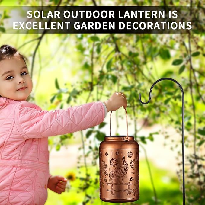 Solar Lanterns Outdoor Waterproof Hummingbird Garden Decor Gifts - Image 5
