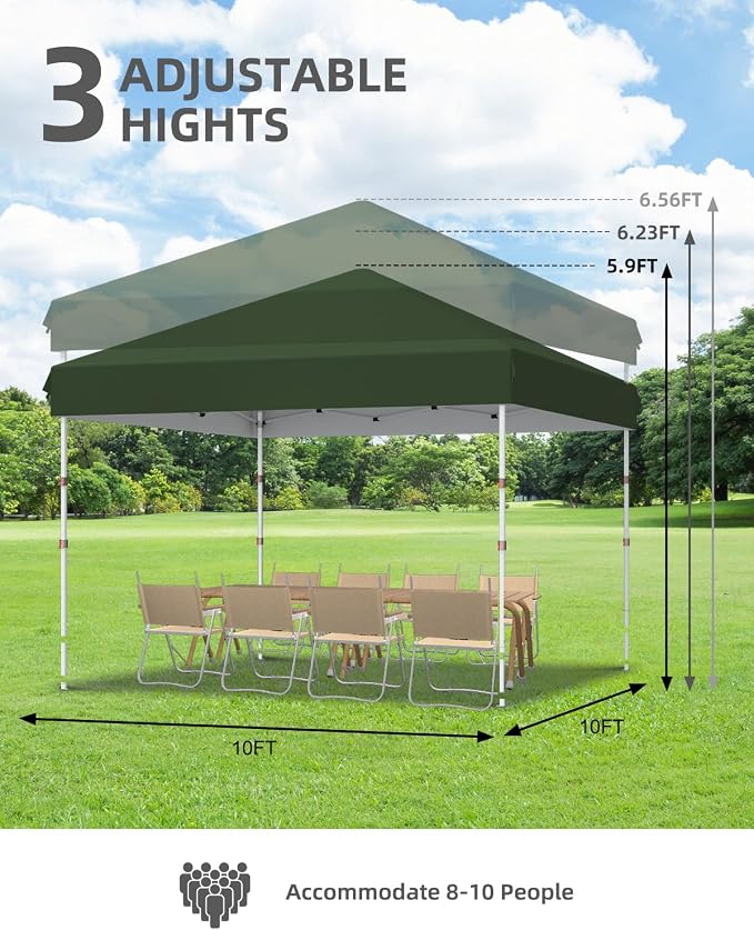 GarveeLife 10x10 Pop Up Canopy - Image 2