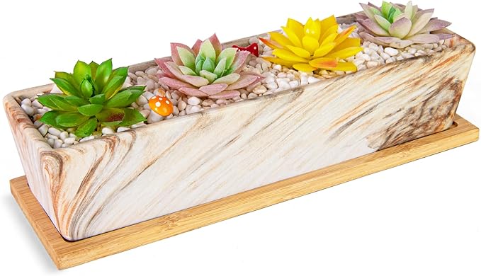 Succulent Pots - 12.1 Inch Large Succulent Pots by ARTKETTY